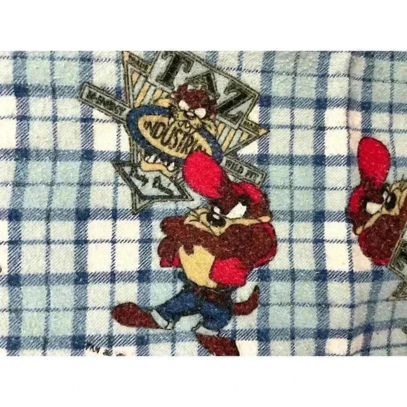 VTG Tasmanian Devil Taz 1997 Baby Blanket Warner Bro 42"x32" - Picture 7 of 7